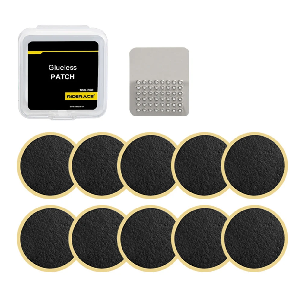 

10pcs Bicycle Puncture Repair Patch Glueless Chip Patches Inner Tire Repair Kit Bike Tyre Repair Tools Cycling Parts
