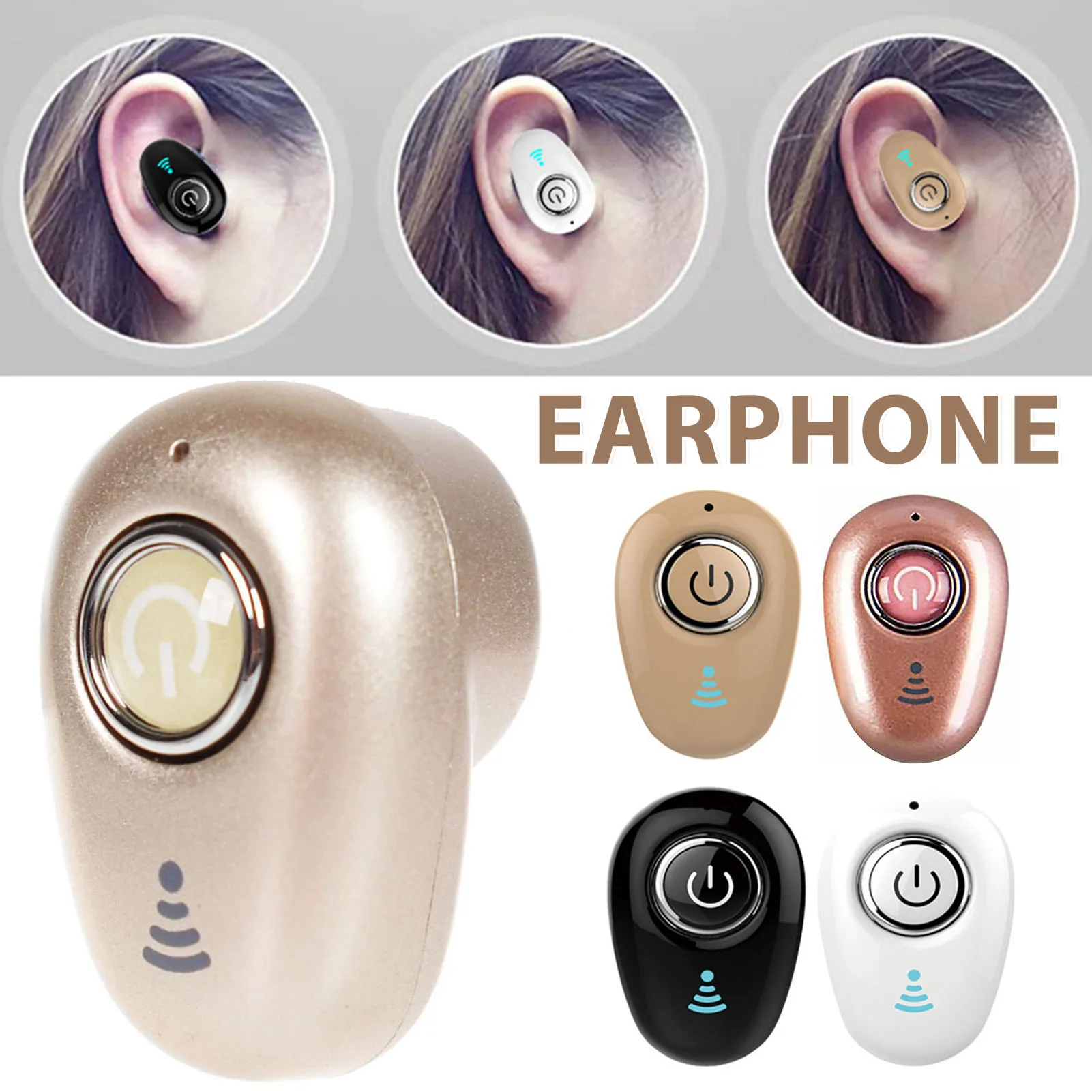 

TWS Wireless Headphones In-Ear Invisible Earbuds Handsfree Headset Stereo S650 Mini Earphone With Microphone