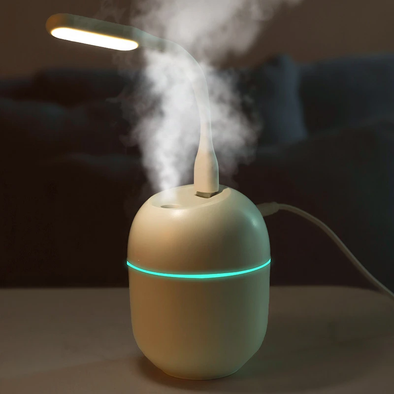 

Air Humidifier LED Lamp USB Fan Nano Essential Oil Diffuser Car Purifier Aroma Anion Mist Maker With Romantic Light