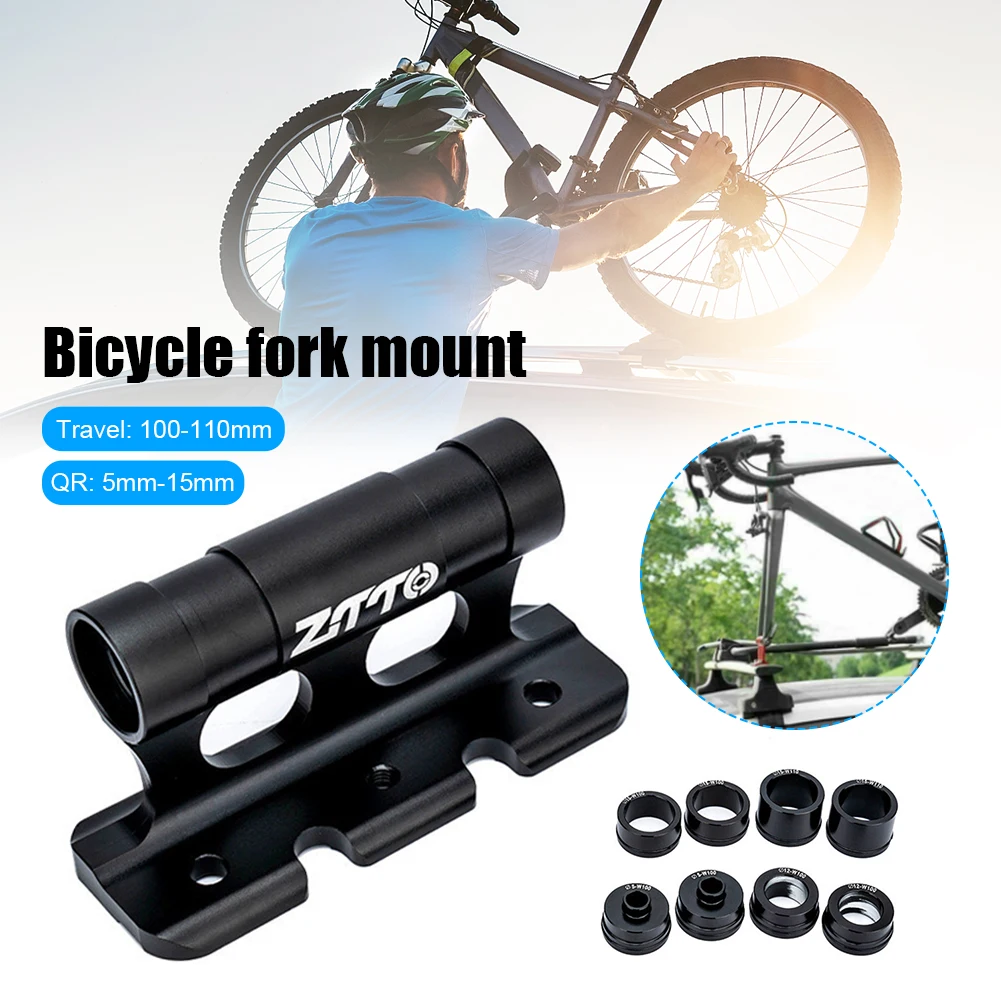 

Portable Bicycle Fixed Front Fork Bracket Mount Rack Aluminum Alloy Car Roof Fixing Rack Quick Install Bicycle Accessories