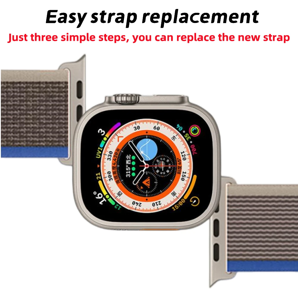 Nylon Trail Loop Strap For Apple Watch8 Ultra 49mm Fashion Band Baracelet For Iwatch7 6 5 4 3 2 SE 38 40 41 42 44 45mm Wristband