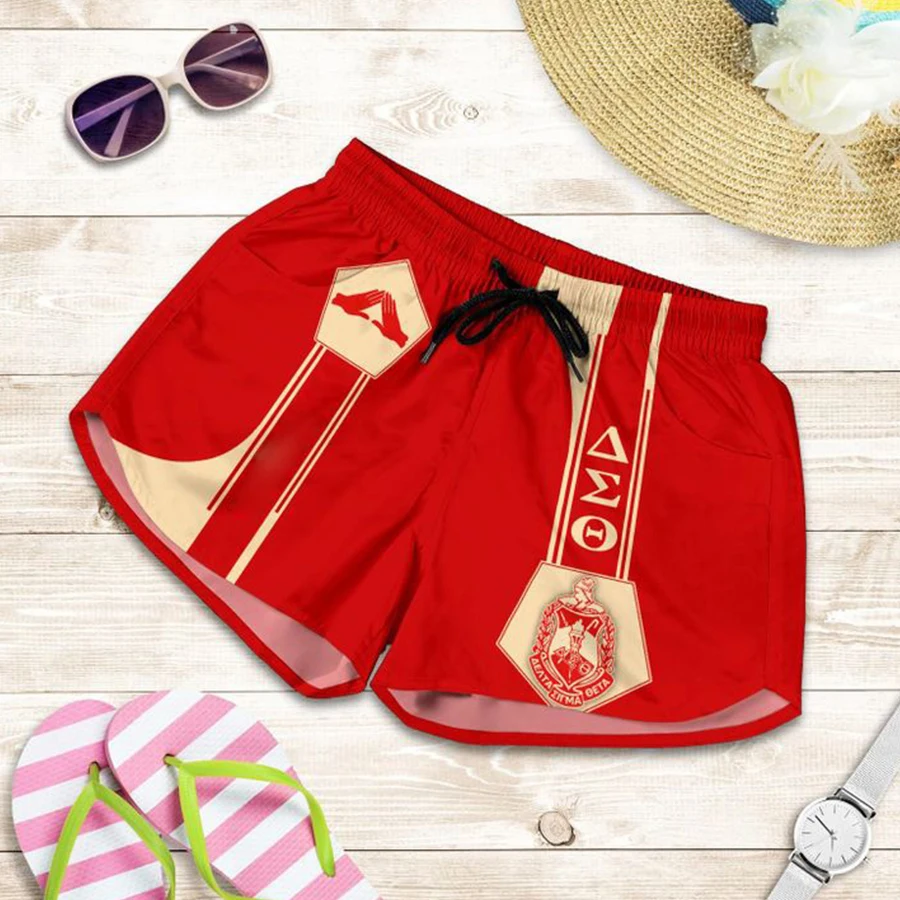 

Delta Sigma Theta Fashion Printed Casual Elastic Shorts