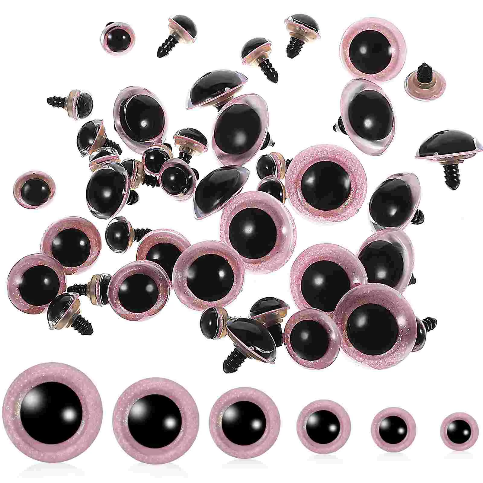 

42 Sets Bear Dolls Toys Accessories DIY Supplies Safety Eyes for Crochet Eyes Craft Eyes Plastic Safety Eyes