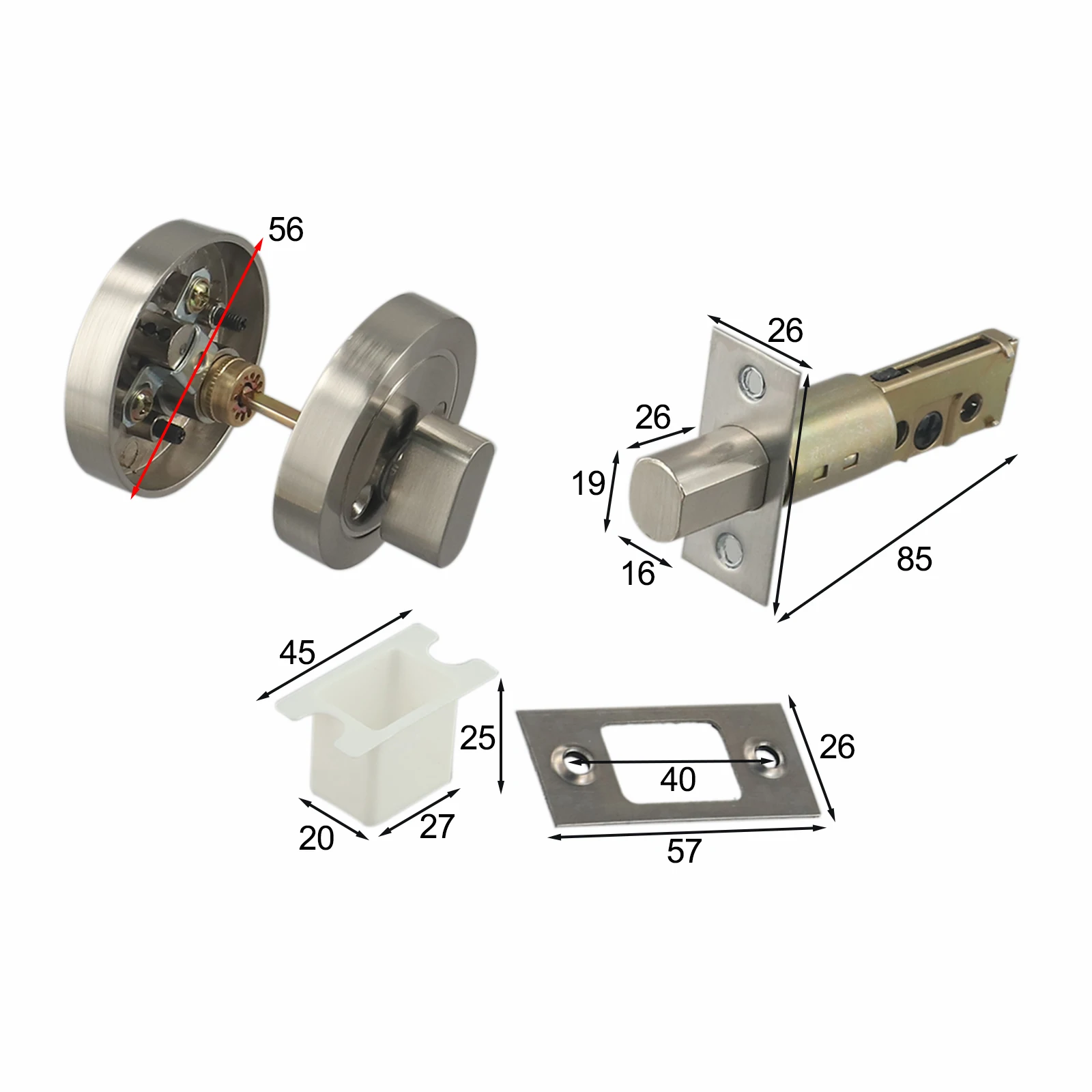 Невидимый дверной замок с ключом дверная ручка двухсторонние встроенные
