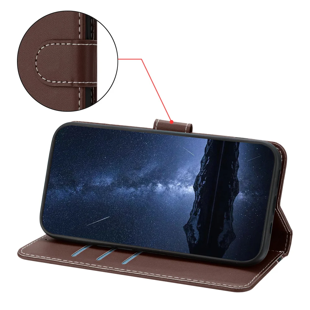 Чехол Nubia Focus Pro Calf Leather Case 2025 для ZTE Blade V40S V50 V60 V70 Vita V60 Design Axon 60 Lite V70 Max Music 2 Wallet Flip C (art.: 3920d2ada520e) - 3920d2ada520e