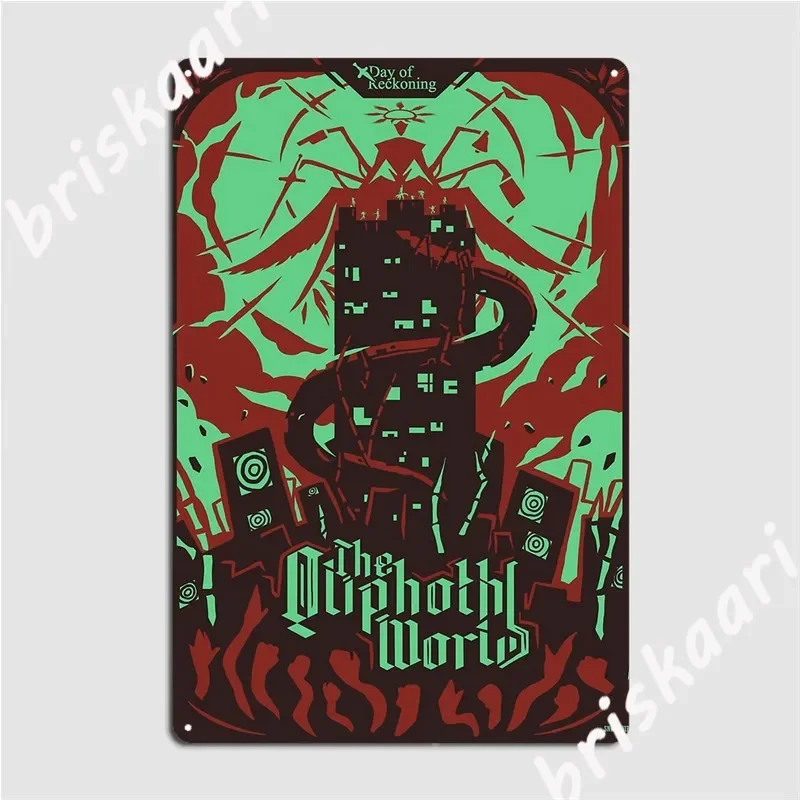 Фото Металлические вывески Qliphoth World, настенная пещера, клуб, бар, классические таблички, жестяная вывеска, плакаты №1