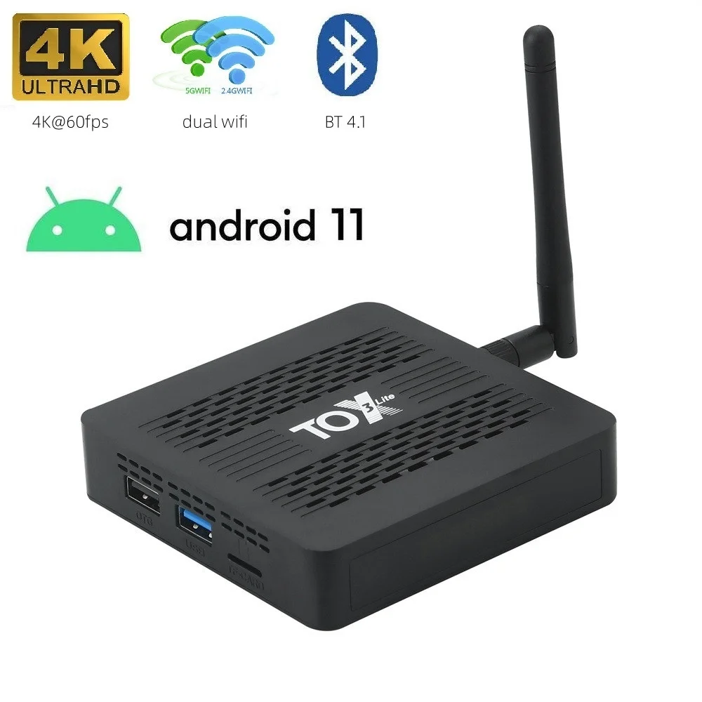 

Smart TV BOX Amlogic S905X4 Quad Core Android 11 4GB RAM 32GB ROM 2.5G 5G Dual WIFI BT 4.1 1000M Ethernet 4K HD Set Top BOX Hot