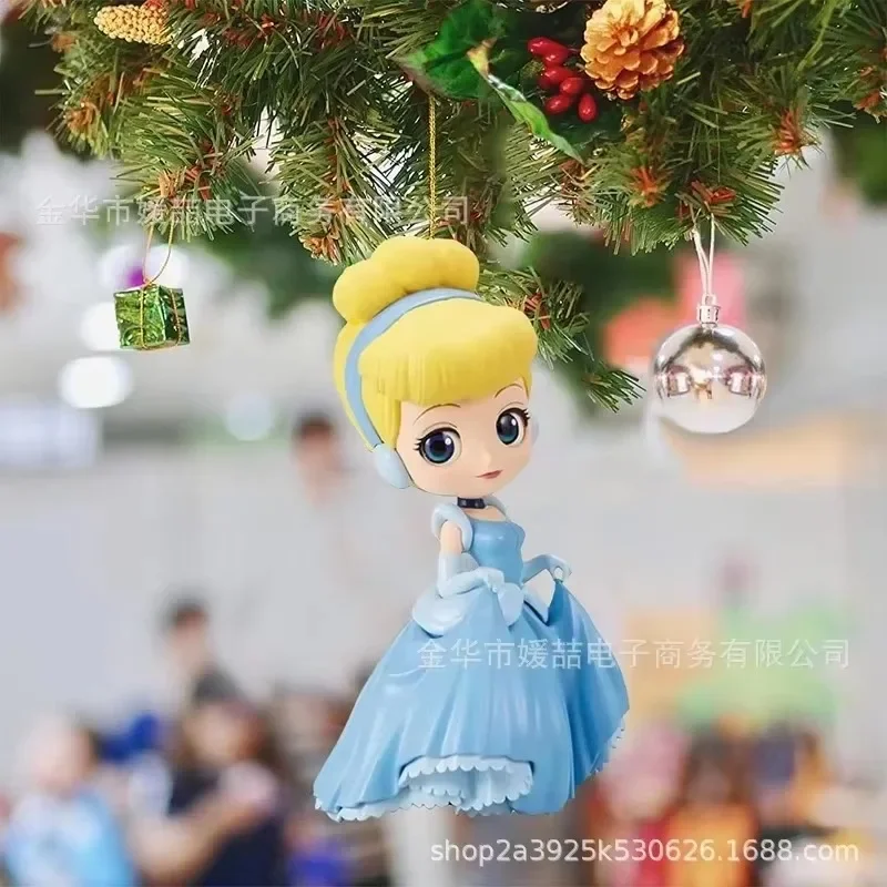 Disney Princess Cartoon Christmas Tree Ornament Pendant Anime Figures Snow White Frozen Elsa Anna Home Decoration Toys