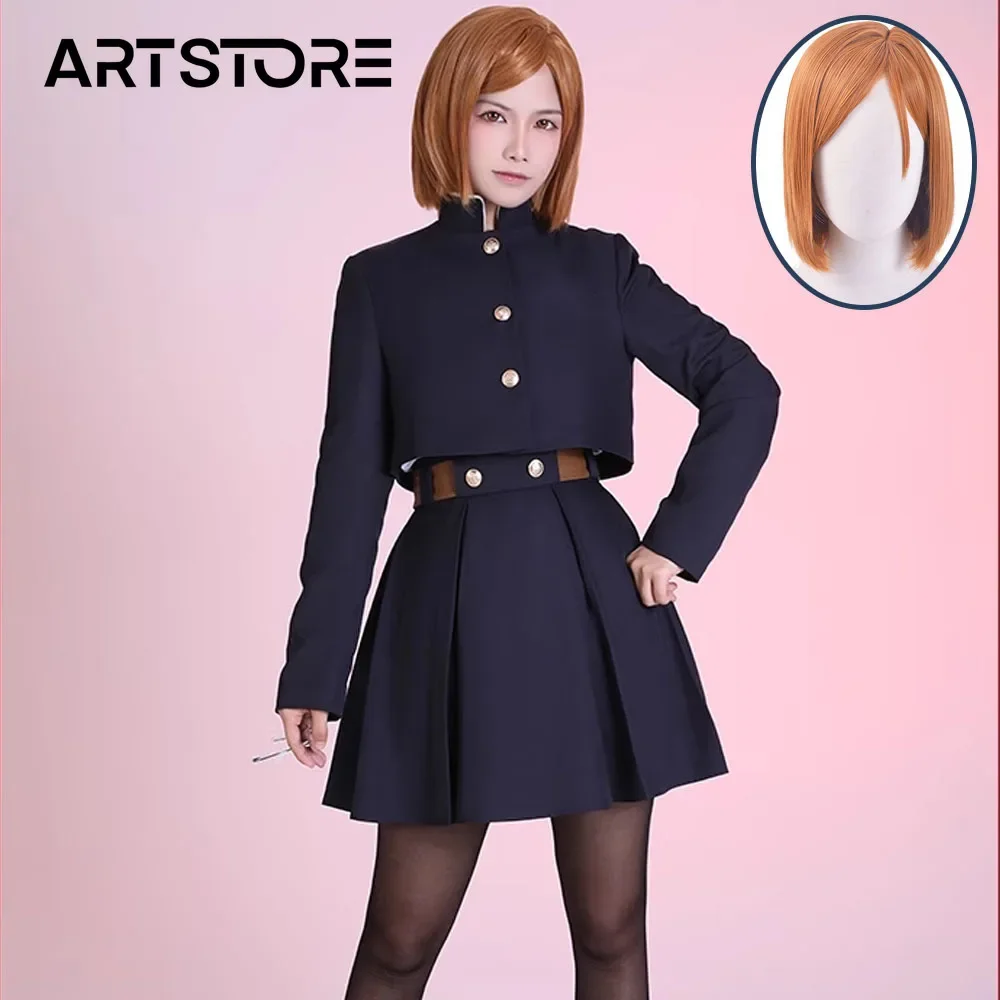 Kugisaki Nobara Косплей Аниме Jujutsu Kaisen Kostuum Top Rok Jas Halloween Feest Vrouwen Uniform Heuptas Volledige Set