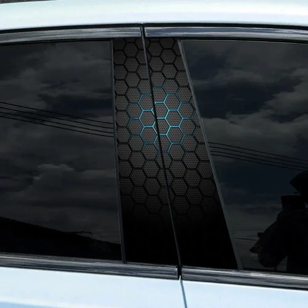 Новые сотовые автомобильные наклейки, водонепроницаемые, устойчивые к царапинам, чехлы на стойки B, сделай сам, самоклеящаяся наклейка для украшения автомобиля