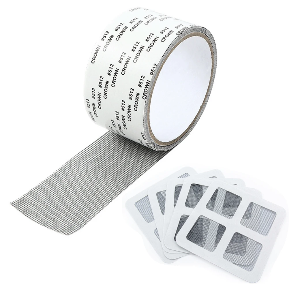 

Window Screen Repair Kit Strong Adhesive Tape Fiberglass Covering Mesh for Window Screen and Screen Door Screen Repair