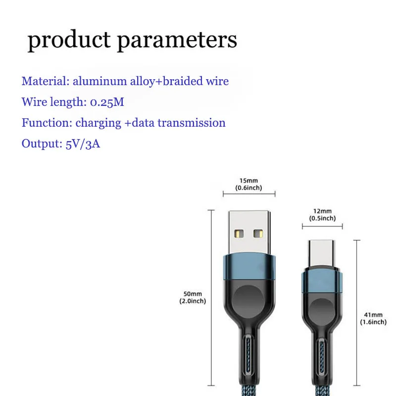 10 шт., USB-кабель для передачи данных, 25 см (art.: 3920bf5ebabbc) - 3920bf5ebabbc