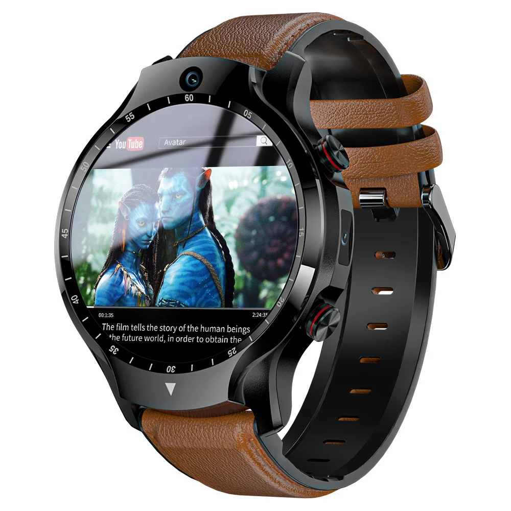 

2022 New LTE 4G Smart Watch RAM 4G ROM 128GB GPS WiFi Heart Rate Monitoring Android 9 Smartwatch Men Dual Cameras 5M Phone Watch