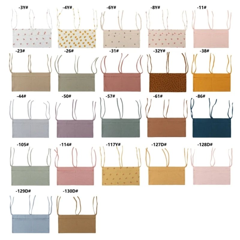 

F62D Baby Bedside Storage Bag Easy to Hanging on the Crib's Bed’s Changing Table