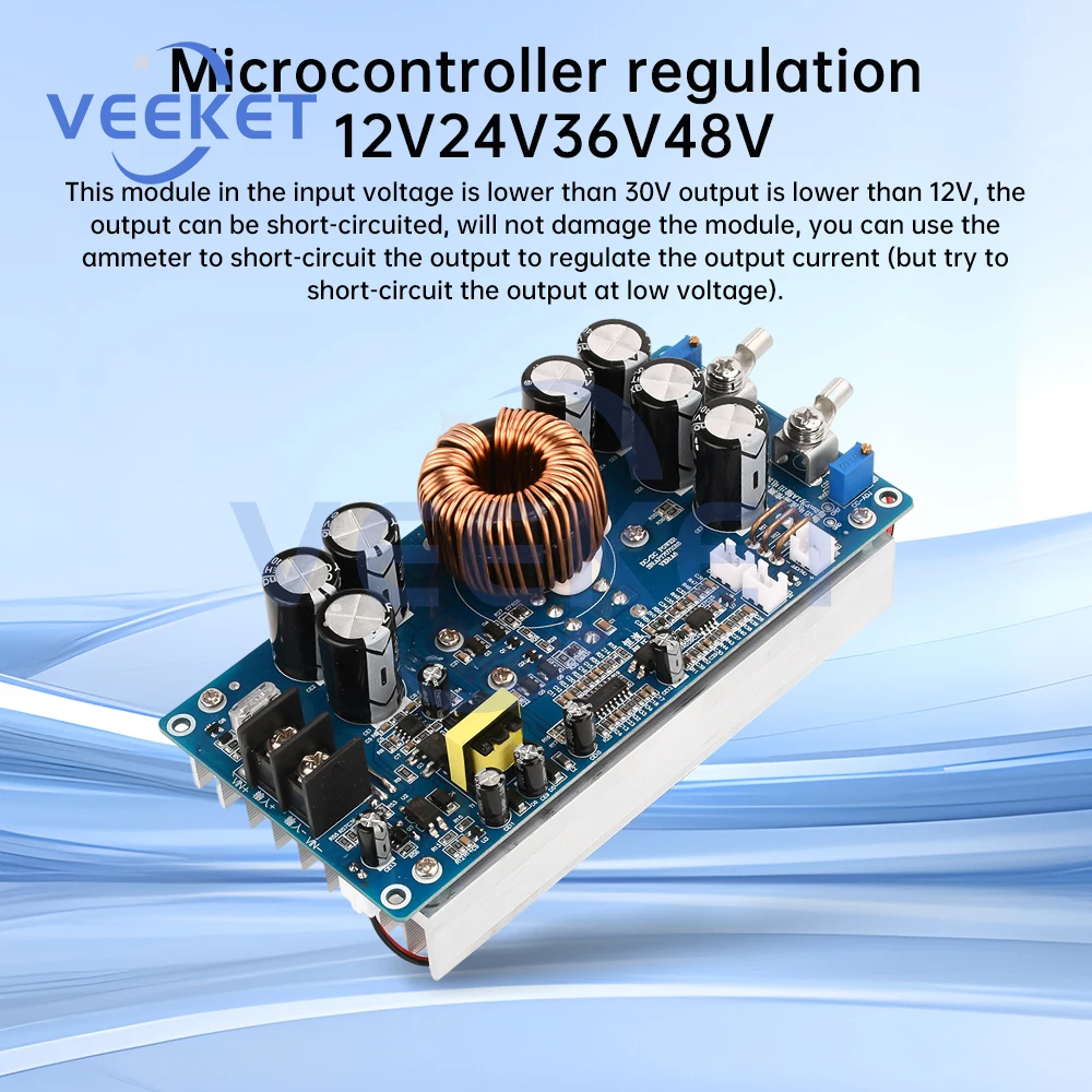 Регулируемый понижающий модуль питания DC-DC DC20V-70V до DC2.5V-58V 30A 800W