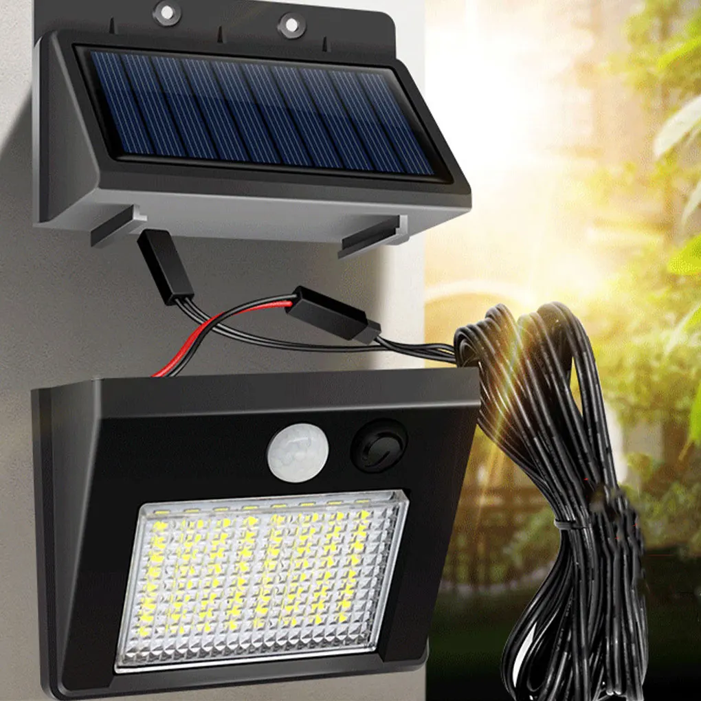 

Solar Powered Light 30 LED Lights Garden Lamp Sunlight PIR Motions Sensor Lightweight Lamps 48LED 2 5m Extension Cord