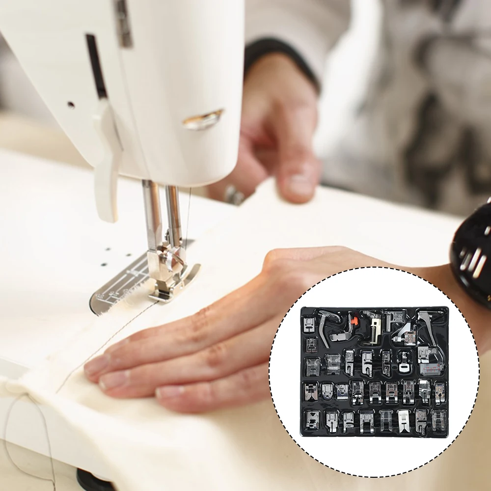 

Presser Feet Kit Set 32/42Pcs Sewing Machine Accessories For Brother Singer Janome Knitting Blind Stitch Darning Multifunction
