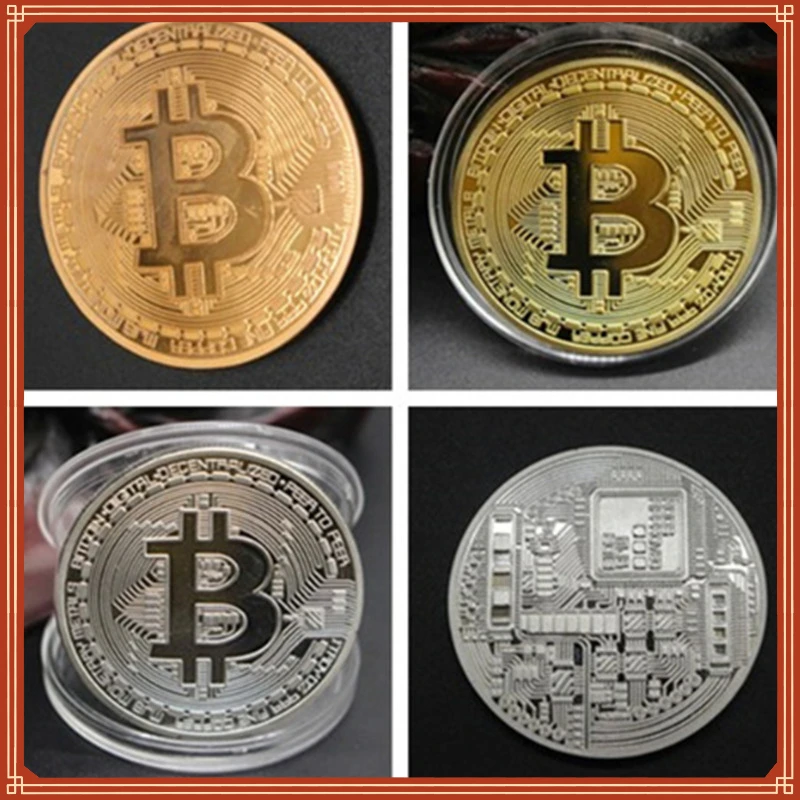 

Art Creative Coins Metal 1PCS Gift Plated Gold Bitcoints Collection Great Antique Imitation Souvenir Bitcon Collectible