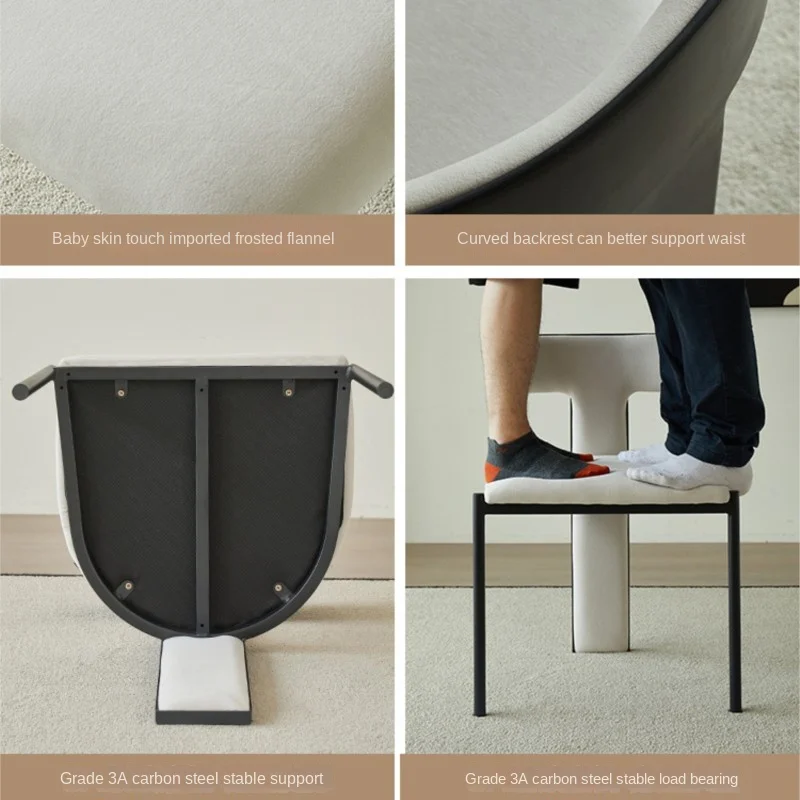 Современные Простые дизайнерские стулья кожаные тканевые для ресторанов