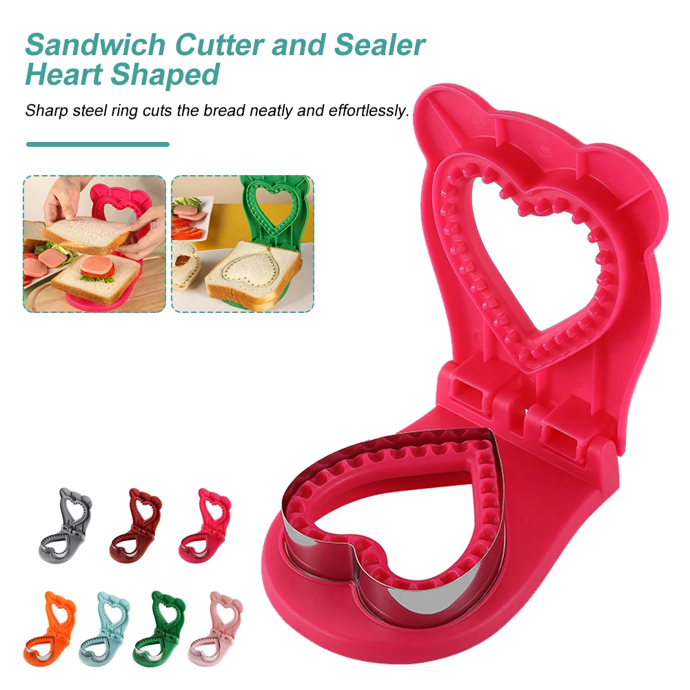 

Sandwich Cutter And Sealer Flip Sandwich Cutting Tool For Kids Lunch Stainless Steel Blade Circular Sandwich Bread Toast Mold