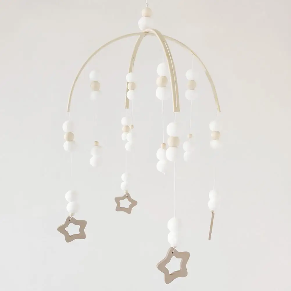 

Bed Rattle Adorable Crib Windbell Baby Crib Hanging Wooden Wind-bell