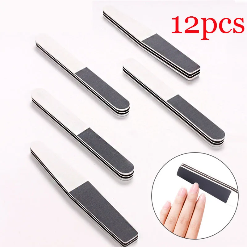 

12 шт., маникюрная наждачная бумага