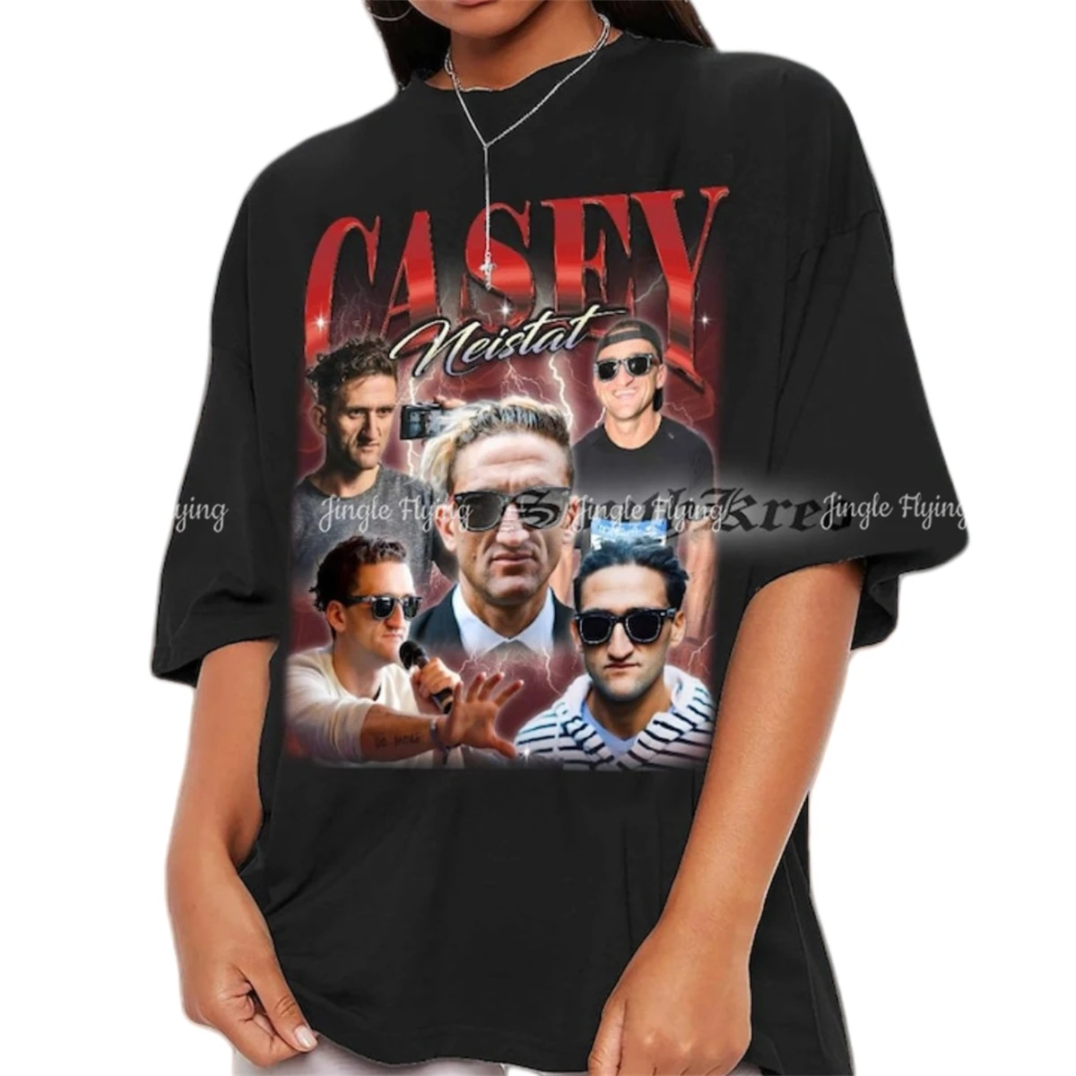 Ограниченная серия винтажная футболка Casey Neistat футболки в стиле ретро подарок для