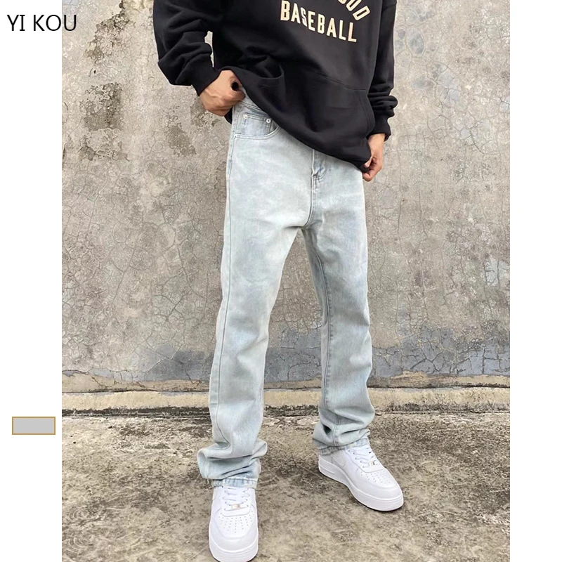 

High Street Hip Hop Behind Embroidered Jeans Tide Brand Stretch Slim Micro-pulled Pencil Pants Men jeans for men men jeans