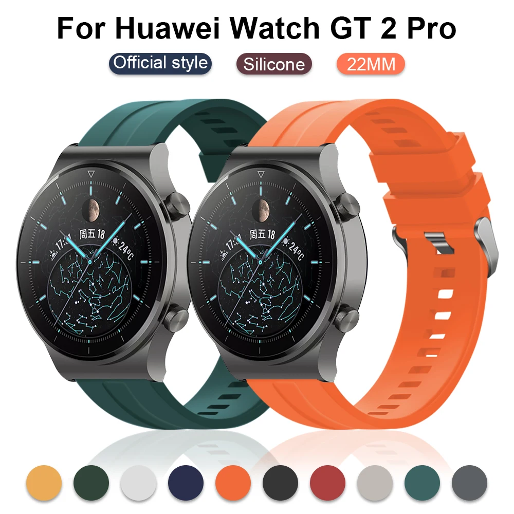 

22mm Official Silicone Band For Huawei Watch Gt 2 Pro Sport Original Watchband For Huawei Gt2 Pro Wristband Replacement Bracelet