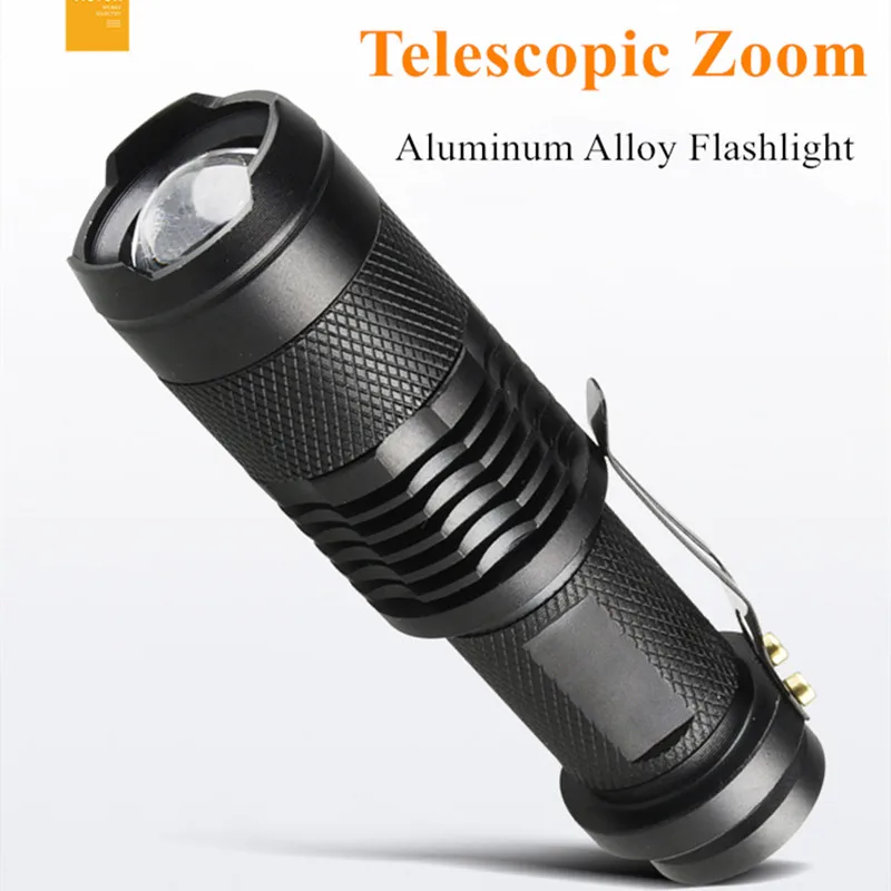 Strong Light XPE Flashlight LED Aluminum Alloy Telescopic Focusing Rechargeable Zoom Mini Waterproof Portable Outdoor Flash
