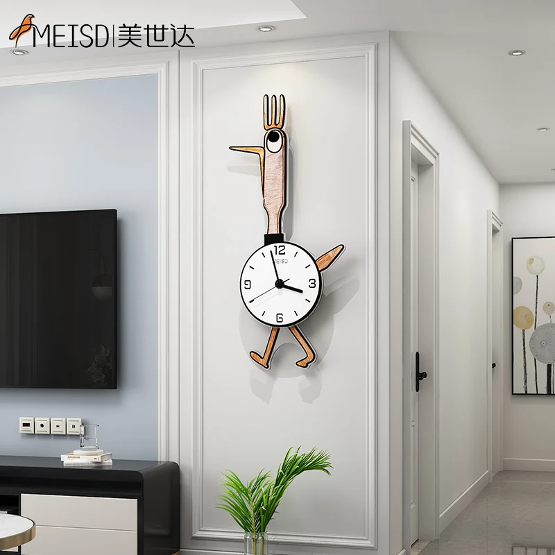 

MEISD Cartoon Wall Clock Cute Design Wall Decor Watches Home Kids Room Decoration Child Pendulum Horloge Free Shipping