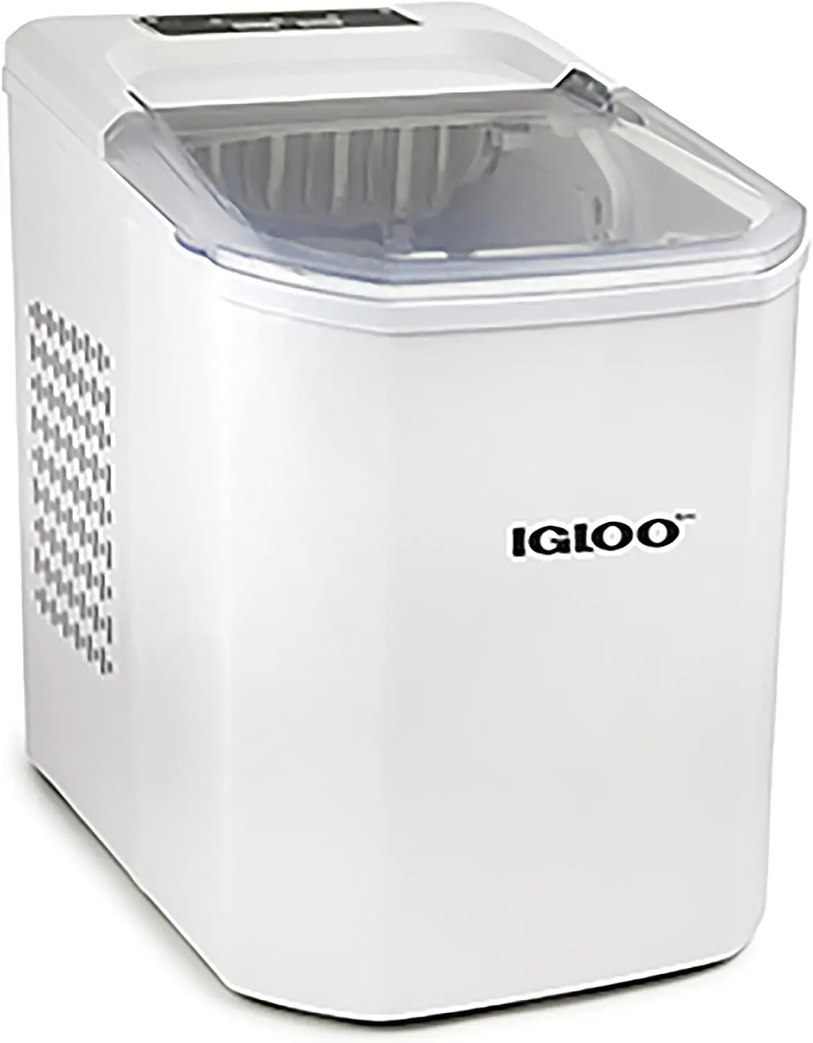 

Self-Cleaning 26-Pound Ice Maker, Countertop Size, Large or Small Cubes, LED Control Panel, Scoop Included, White