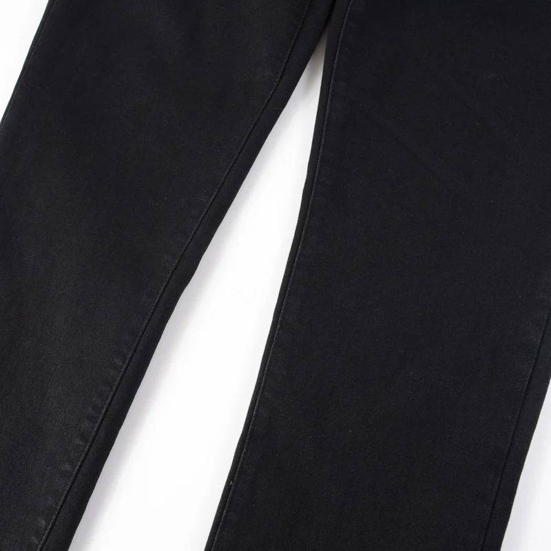 Street Style Fashion Men Jeans Black Color Elastic Slim Fit Brand Designer Jeans Men Denim Pencil Pants Hip Hop Stretch Trousers