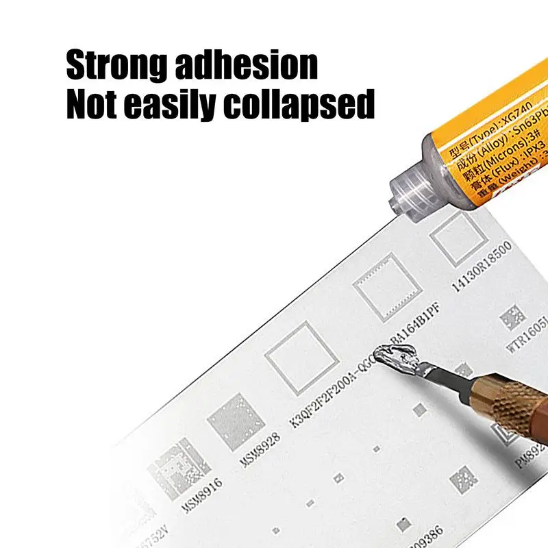 Паяльная паста Strong Sn63/Pb37 Серебряная оловянная со свинцом 183 точка плавления без