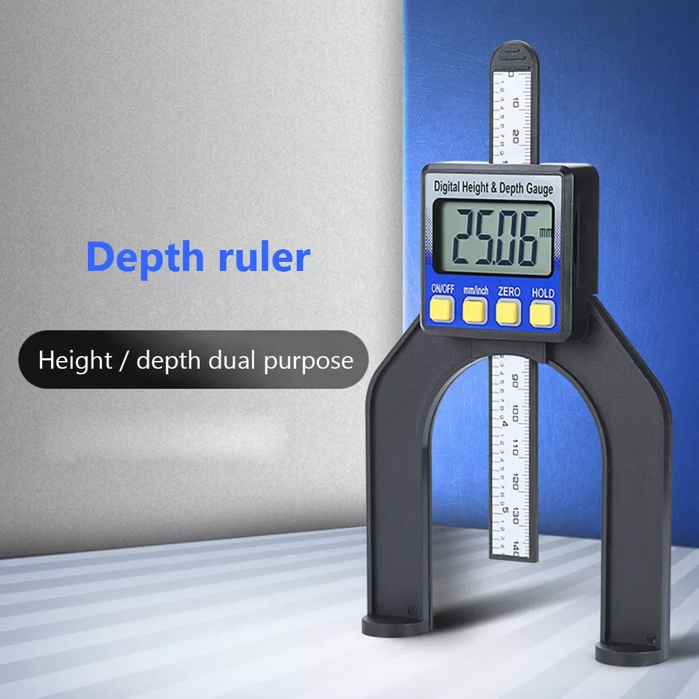 

0-80mm 0.01mm Digital Depth Gauge LCD Height Gauges Calipers For Router Tables Woodworking Measuring Tools