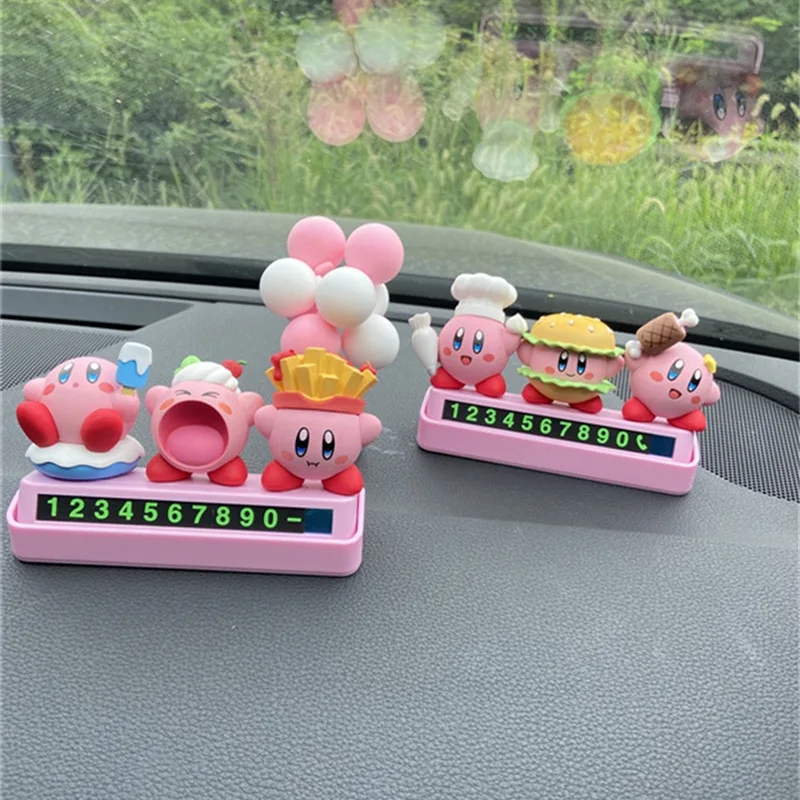 

Kawaii милый Kirby временная парковка номерной знак декорации мультфильм индивидуализированный творческий подарок девочке на день рождения игрушки