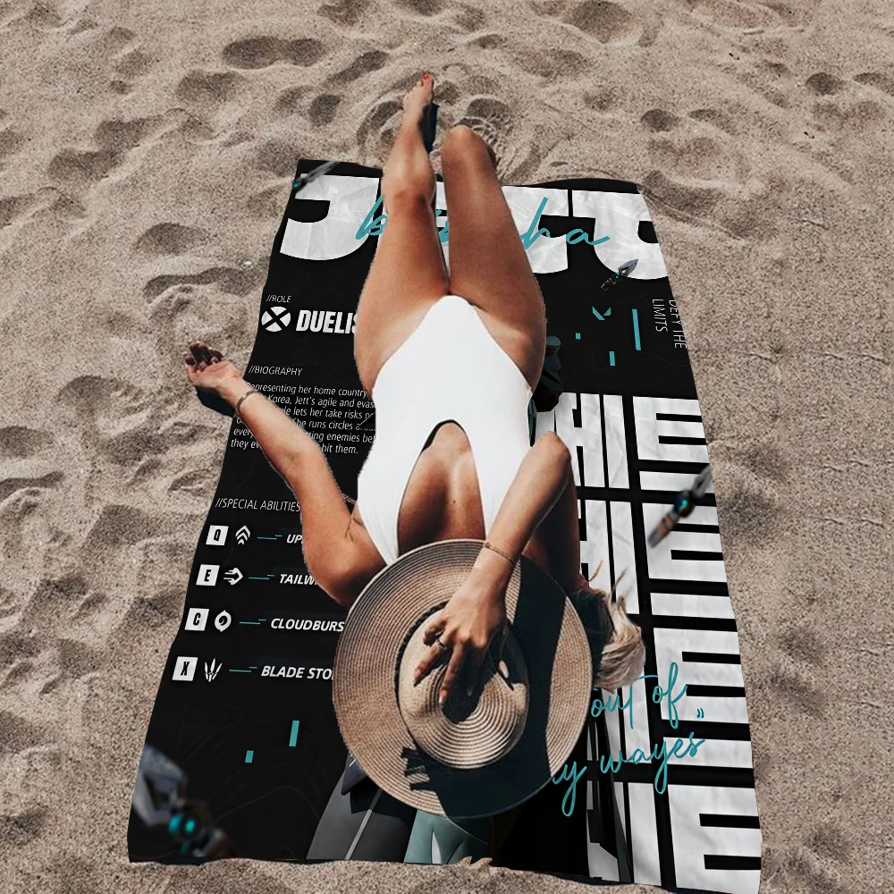 2023 Pop Shootout Game V-ValorantS пляжное полотенце для плавания в стиле аниме мягкая