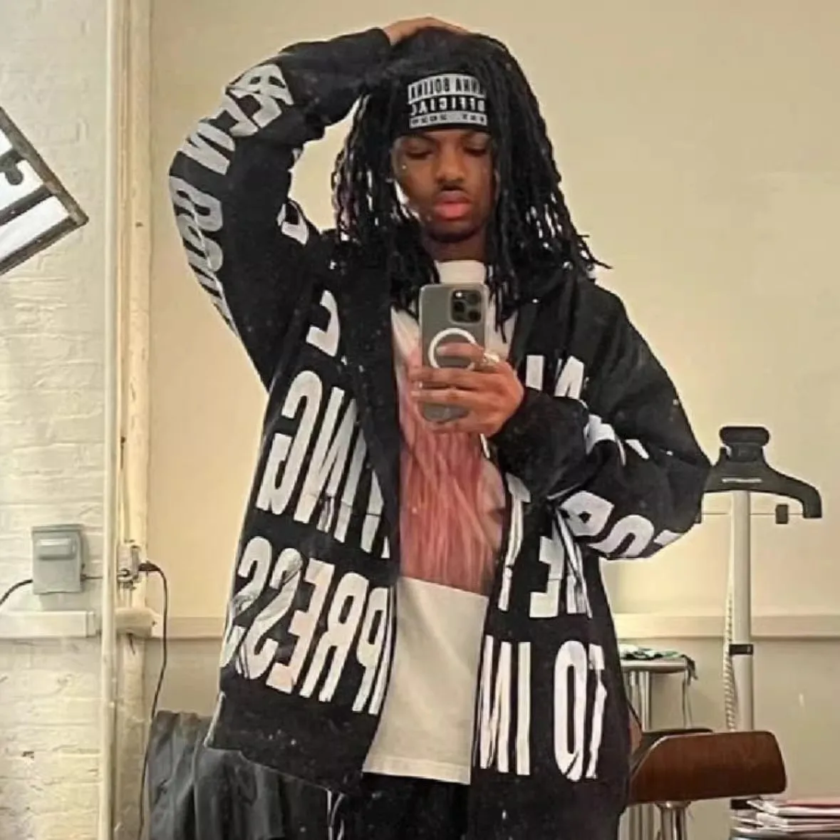 Фото Аксессуары для платка с надписью Annabolina 2025 года, платок Playboi Carti MZ223 №2