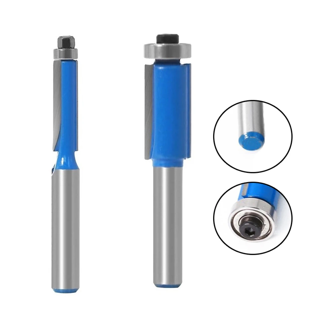 

Tool Access Router Bit 12.7mm / 1/2'' 25mm Blade Length 6.35mm / 1/4'' 8mm Silver For Wood Template Pattern