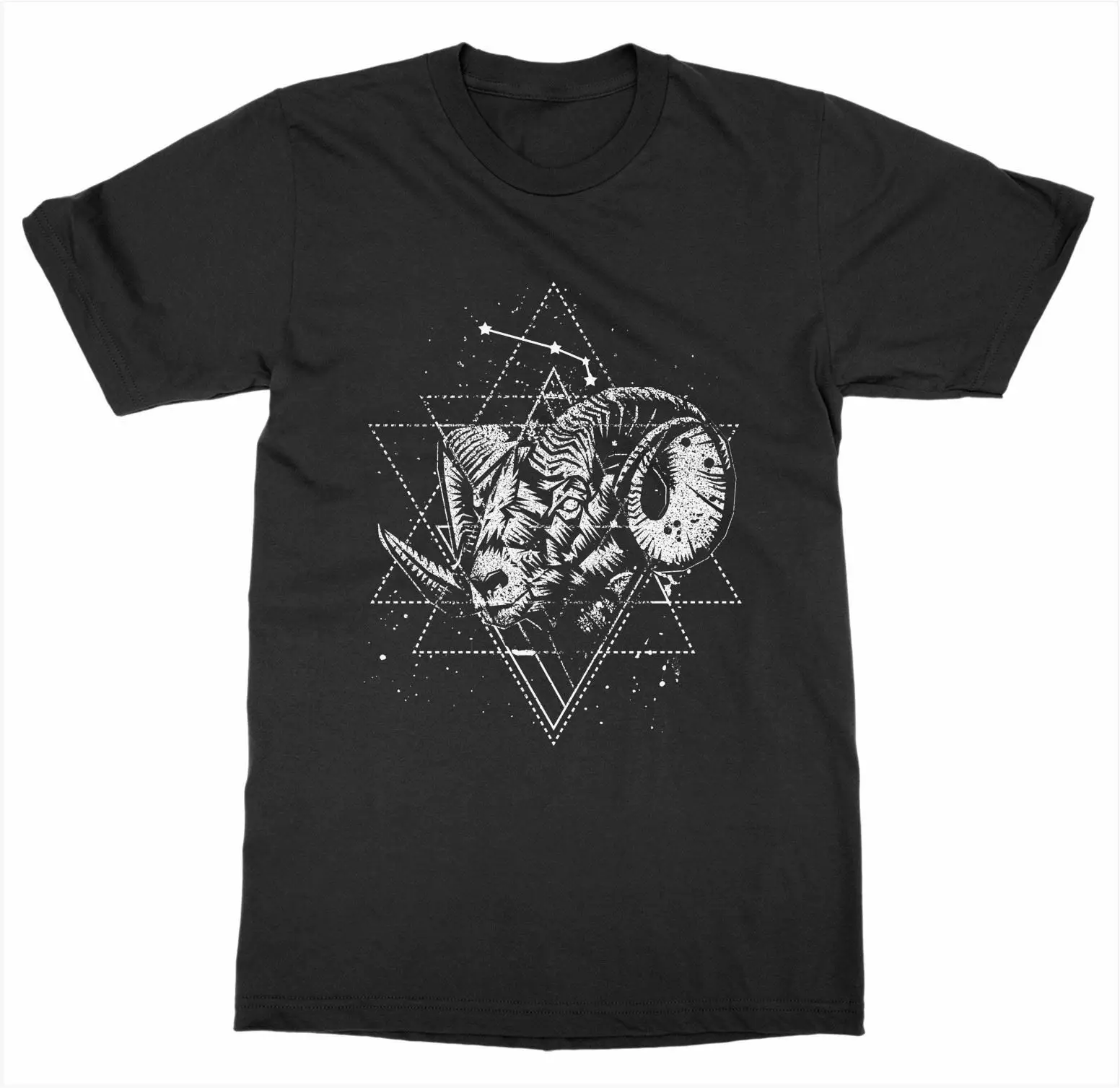 

Мужская футболка с гороскопом, знаком зодиака, Овен, подарок на день рождения Летняя хлопковая футболка с коротким рукавом и круглым вырезо...