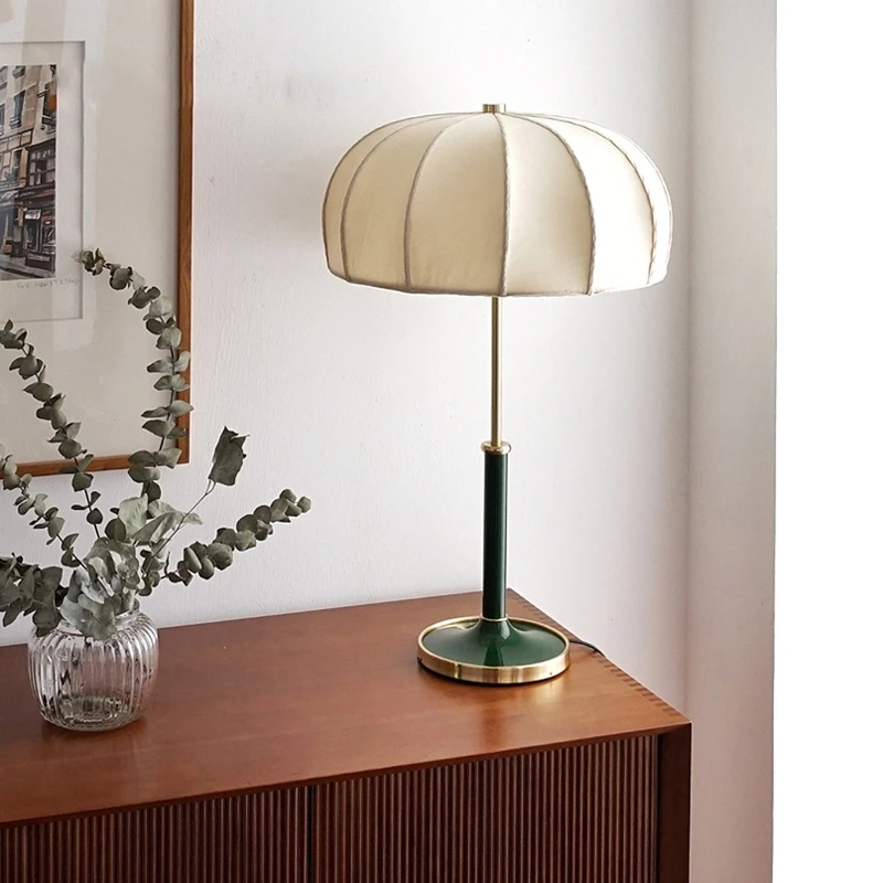 

Vintage Table Lamp European Style Fabric Table Lamps For Living Room Bedroom Study Home Room Desk Decor E27 Bedside Table Light