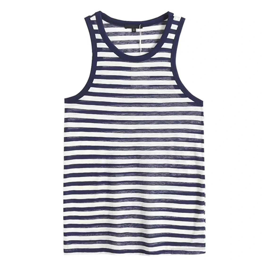 

Dave&Di Indie Folk Retro Navy Striped Tank Tshirt Tops Summer Tshirts Women Camisole