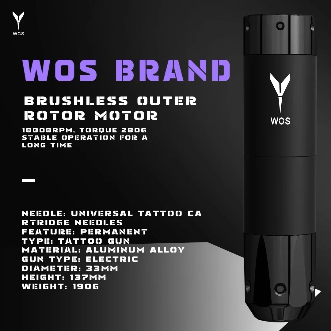 Беспроводная тату-ручка WOS E50 регулируемая камера дизайн ход от 3 0 мм до 5 280 г