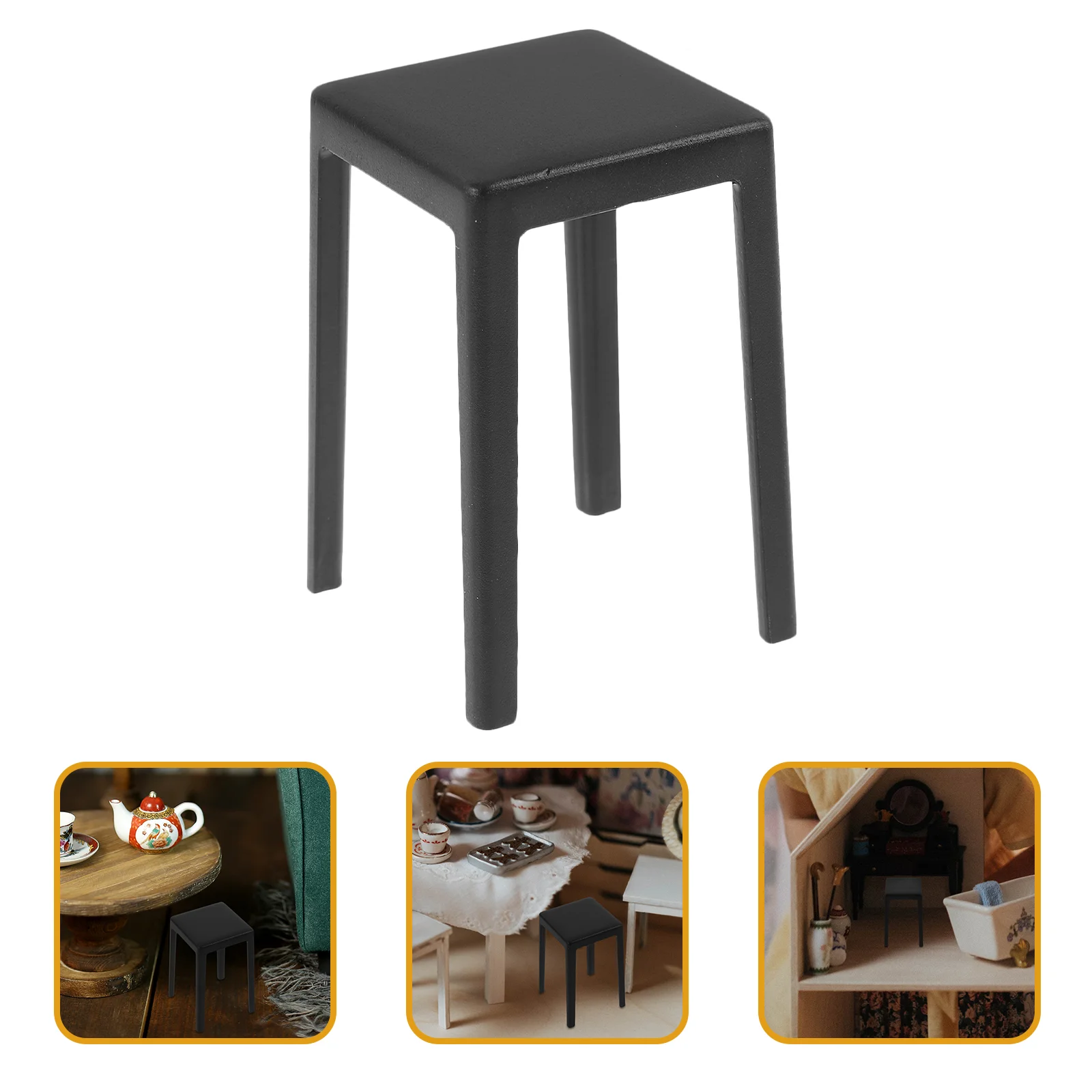 

2 шт., миниатюрные пластиковые стулья для дома