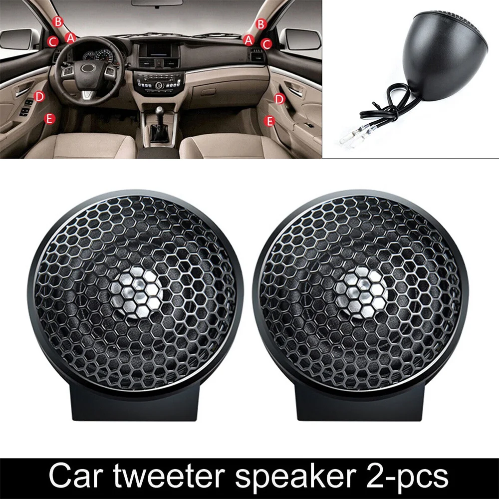 

2pcs Car Tweeter Loudspeaker 150W 4Ohm Audio Subwoofer Silk Film for Car Modification Car Audio Modification Nondestructive