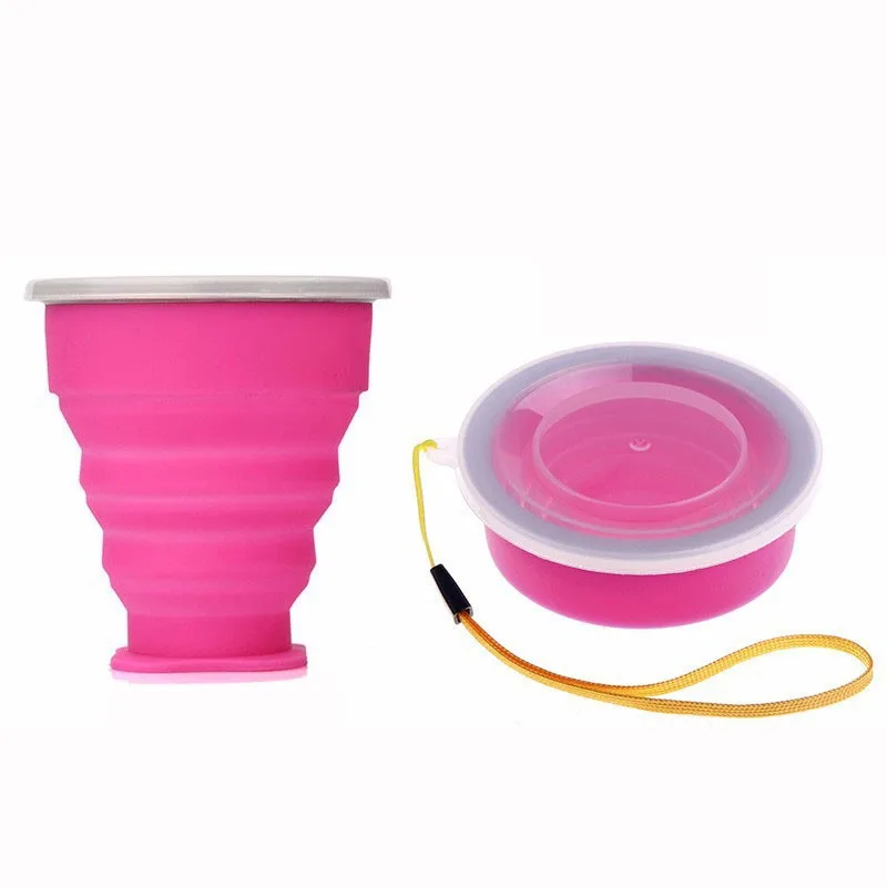 

Silicone Portable Folding Cup Retractable Collapsible Teacup Outdoor Travel Cup Coffee Telescopic Drinking Mug With Lid 200 ML