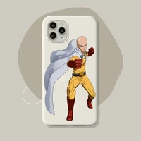 bandai one punch man phone case for iphone 11 12 13 mini pro xs max 8 7 6 6s plus x xr solid candy color case