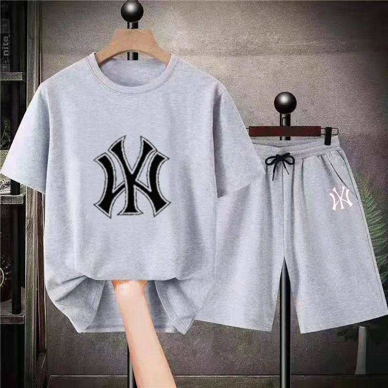 Fashion Brand Luxury T Shirt Suits Mens Sportwear Breathable Casual High Quality Designer Classic Summer Cotton Man 2 Piece Sets
