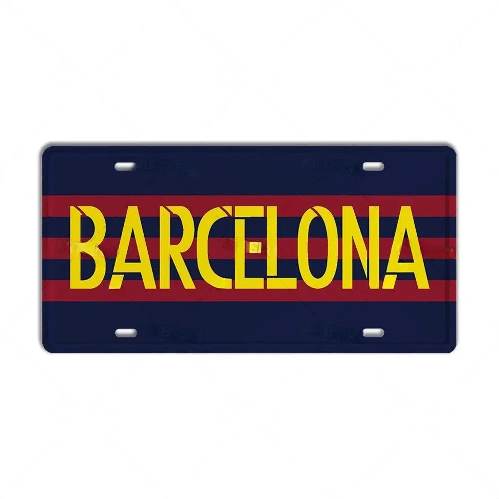 Fj Decor Автомобильный Металлический Знак Номерного Знака С Милан Барселоном