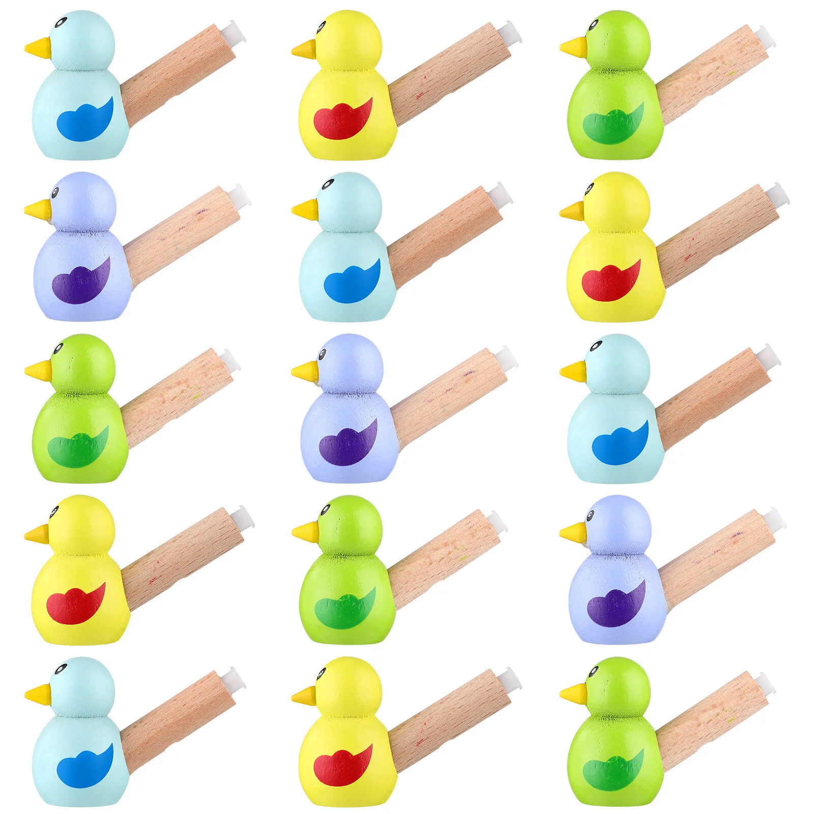 

15 Pcs Bird Shape Whistle Wood Baby Wooden Toys Design Cartoon Whistles Educational Puzzle Children